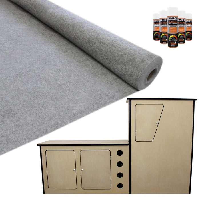 Cucina da Camper in MDF & 11mq Moquette Furgoni 5 Spray Adesivi GRATIS Fumo