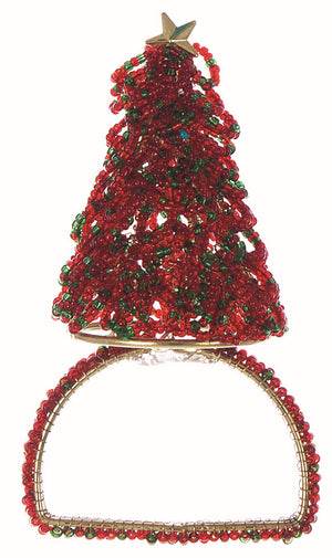 Porta Tovagliolo Natalizio Accessori Tavola Natale Shabby Chic Blanc Mariclò 6PZ