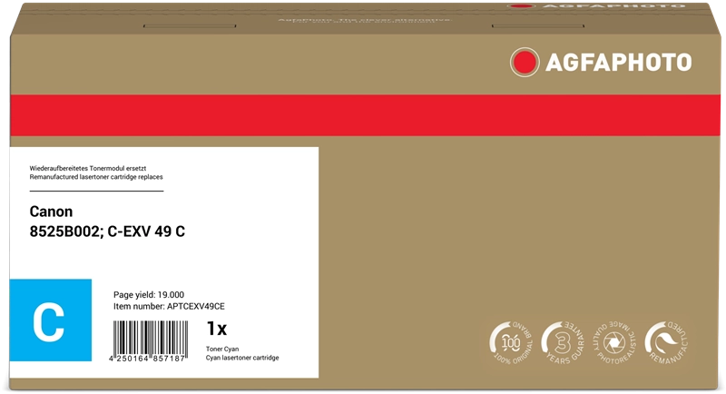ORIGINAL Agfa Photo toner ciano APTCEXV49CE ~19000 Seiten