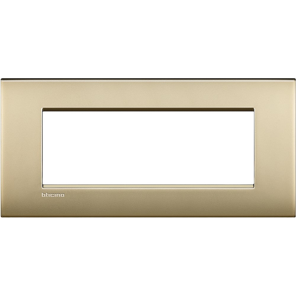 Living Light - Placca 7P Oro Satinato - LNC4807OF