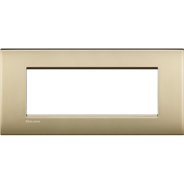 Living Light - Placca 7P Oro Satinato - LNC4807OF