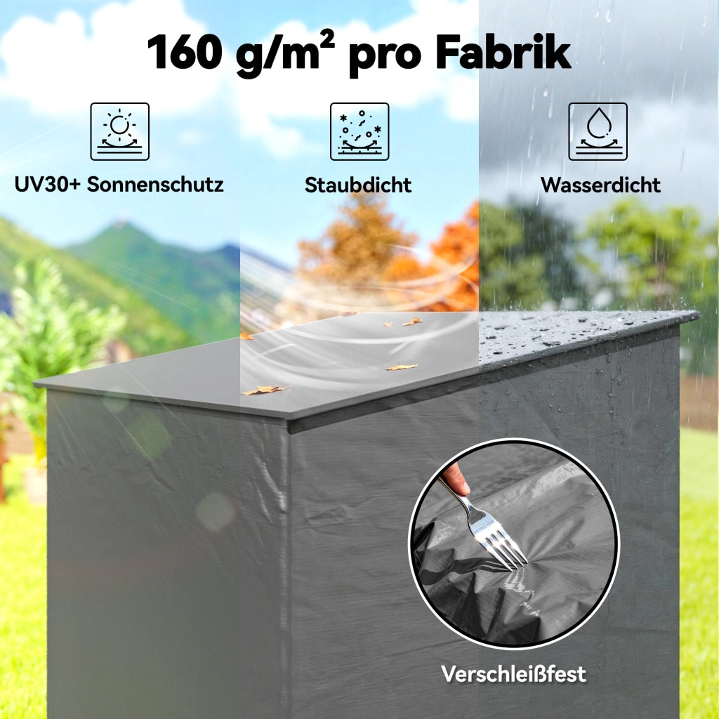 Tenda Garage 1.9x1.2 m ¨C Zephmum ¨C Impermeabile, Porta a Cerniera, Finestra di Ventilazione, Grigio Scuro