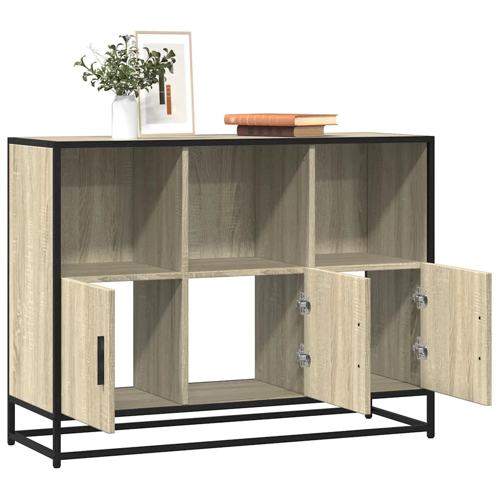 Credenza Rovere Sonoma 100x35x76 cm in Legno Multistrato