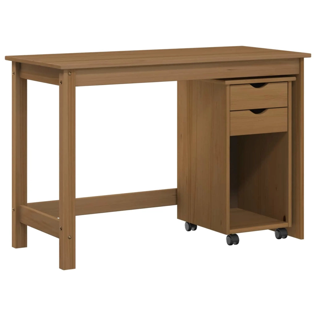 Set di Scrivania e Armadietto 2 pz Marrone Miele 3438775
