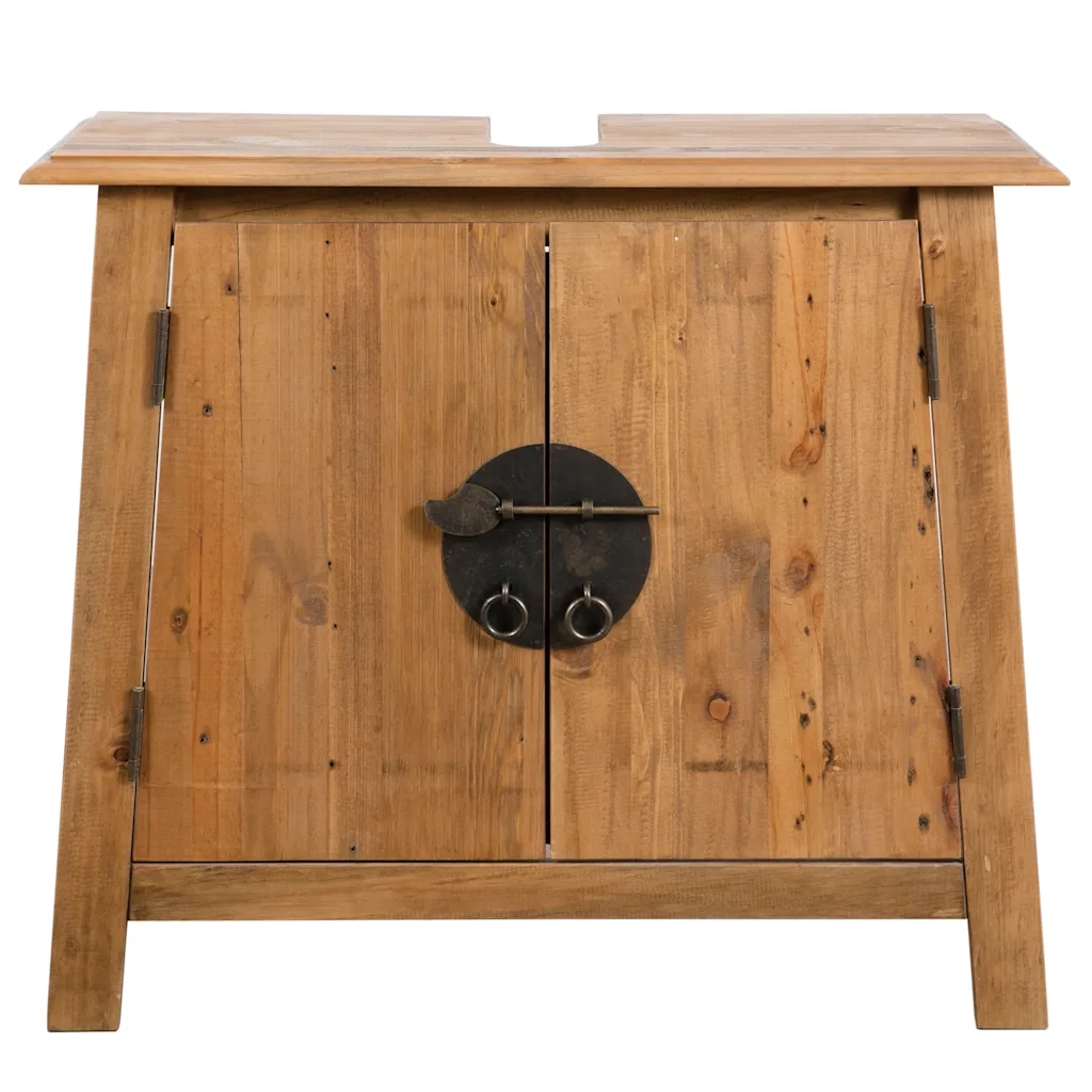 Set Mobili da Bagno in Legno Massello di Pino 246040