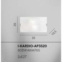 APPLIQUE KARDIO 2XE27 35X10,5XH20CM BIANCA
