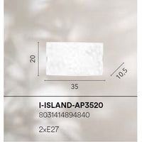 APPLIQUE ISLAND BIANCA 2XE27 35X10,5X20CM.