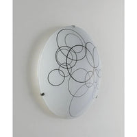 PLAFONIERA KARMA 3XE27 D.40X10,5CM BIANCA/NERA