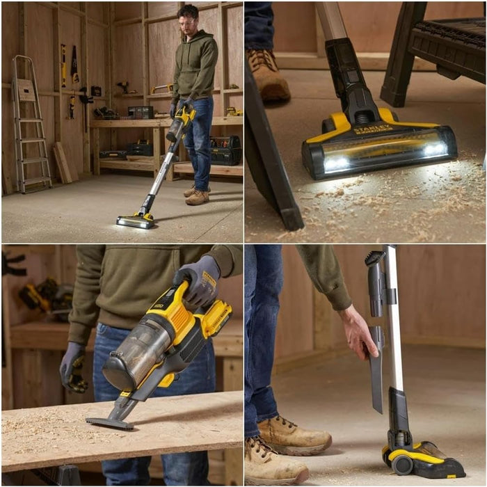 Stanley FatMax SFMCVS001D1 – Scopa aspiratrice a batteria 18V 2.0Ah e caricatore