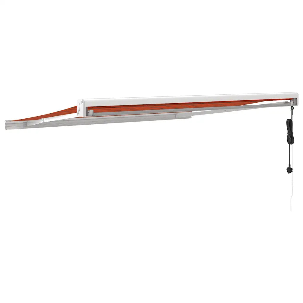 Tenda Retrattile Arancione Marrone 3x2,5 m Tessuto e Alluminio 3154591