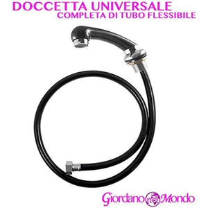Doccetta lavandino universale completa di tubo flessibile per la