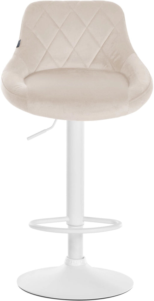 2er Set Barhocker Lazio Samt weiЯ