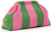 Borsa da spiaggia estiva con clutches di palla in lana a maglia casual