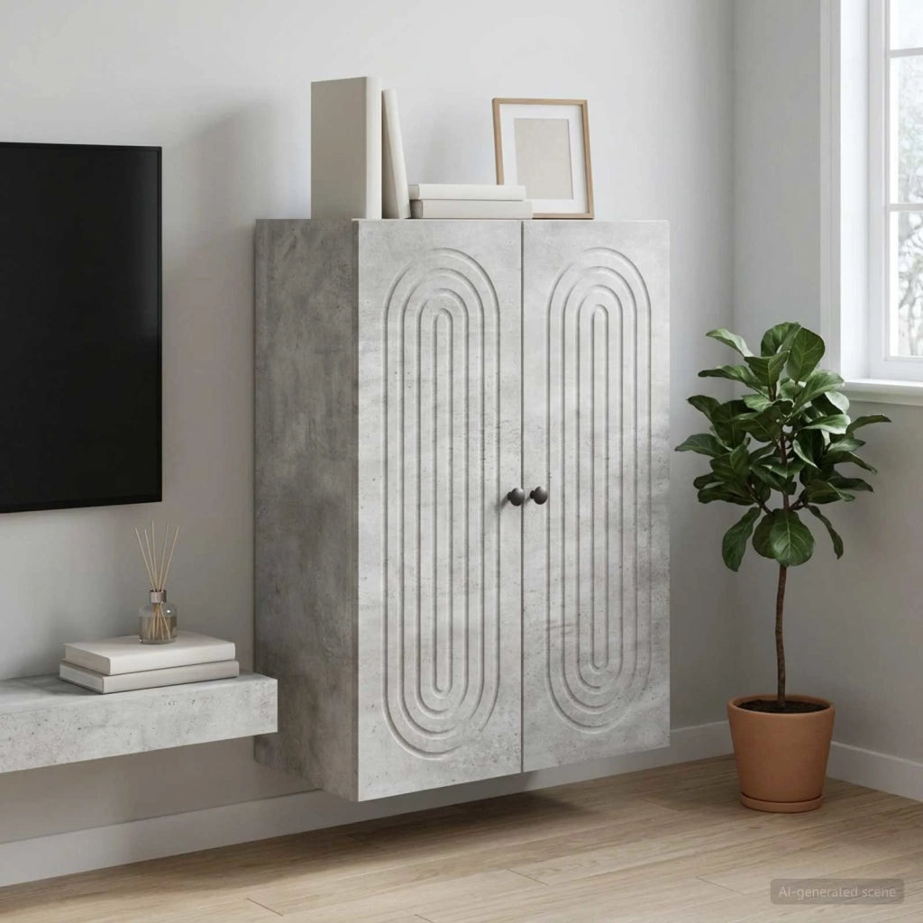 Mobiletto a muro Grigio Cemento 66 x 34,5 x 90 cm 898058