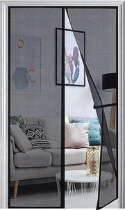 Sistema di protezione dalle zanzare magnetico per porte - 80 x 210 cm - Deurgordijn - Horgordijn Deur - Insetticida per porte - Nero