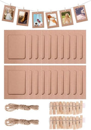 Pannello Fotografico con Carta Decorativa a Retro Stile con Tessuto di Canapa
