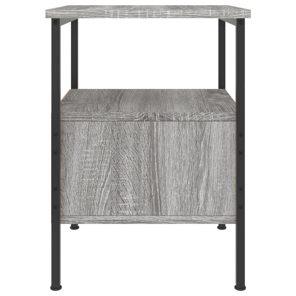 Comodino Grigio Sonoma 34x36x50 cm in Legno Multistrato 826049