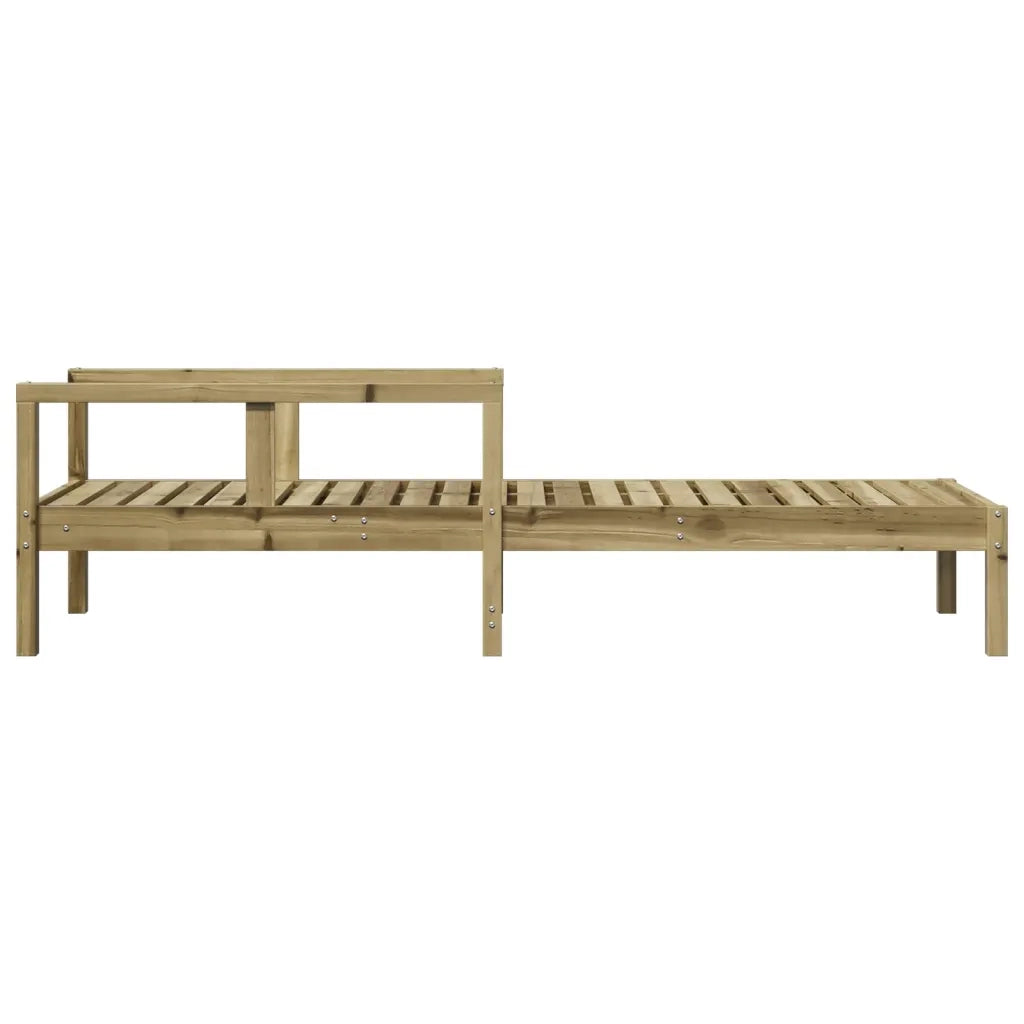 Lettino Prendisole 199,5x62x55 cm in Legno Impregnato di Pino 832542