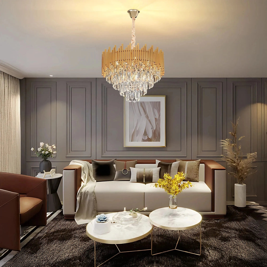 Lampada Cristal G062-cp 50cm Gold