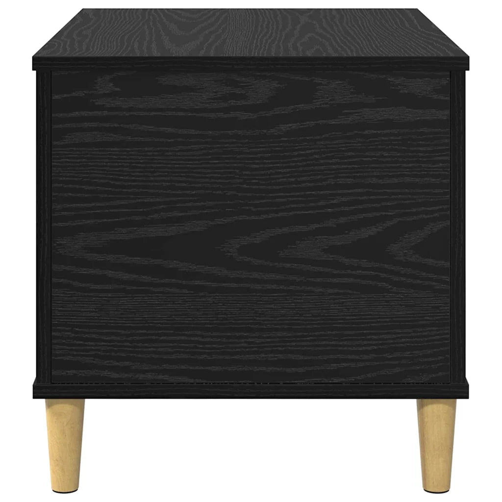 Comodino | Armadio da Notte | Mobiletto da notte Rovere Nero 60 x 44,5 x 45 cm