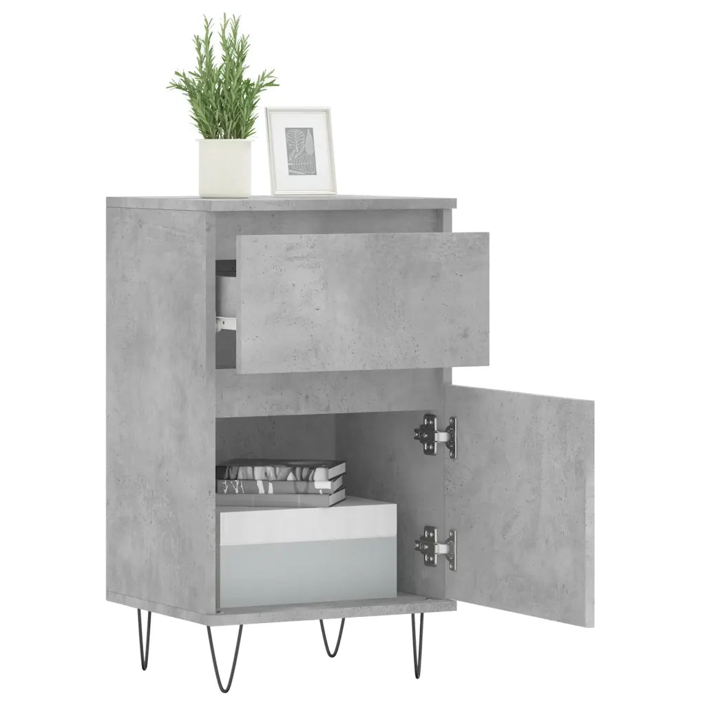 Credenze 2 pz Grigio Cemento 40x35x70 cm in Legno Multistrato 831157