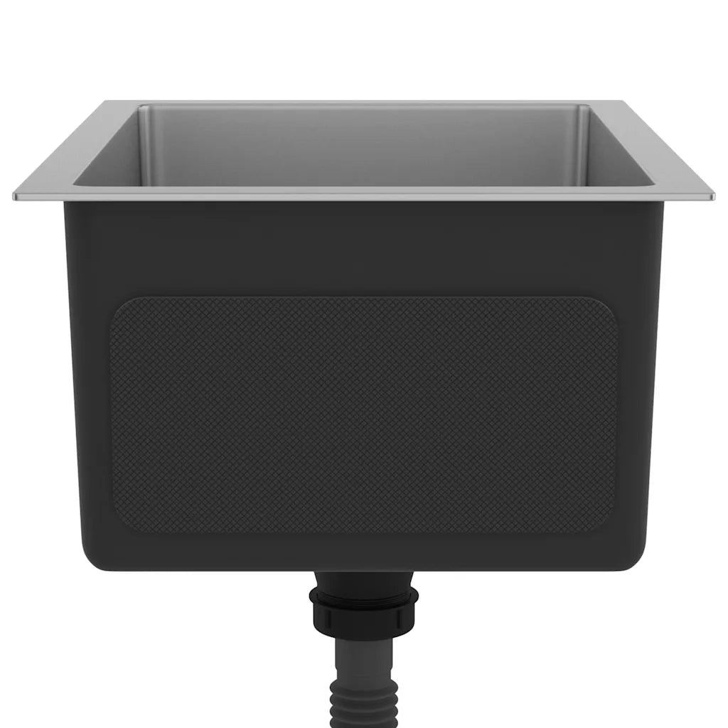 Lavello da Cucina Lavorato a Mano-Lavandino-Lavabo in Acciaio Inox 361029