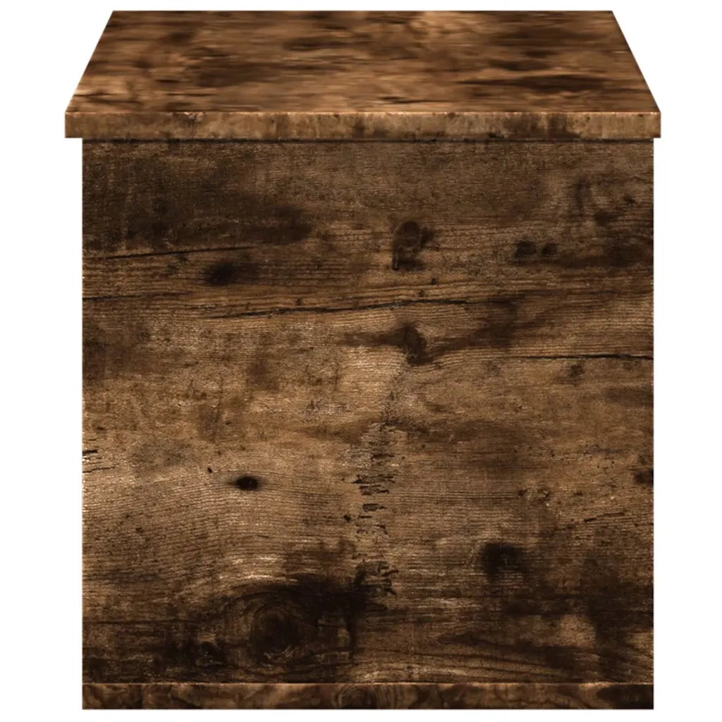 vidaXL Contenitore Portaoggetti Rovere Fumo 90x35x35 cm in Truciolato