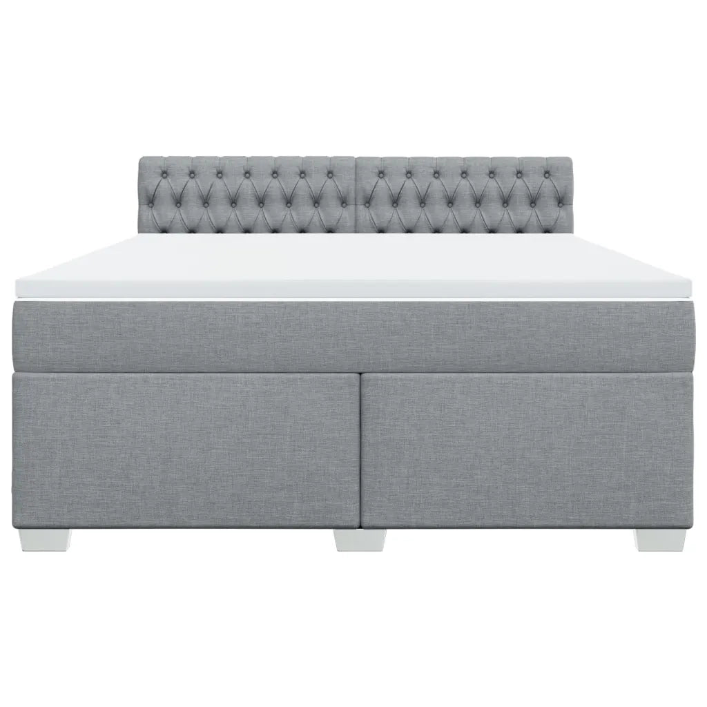 Giroletto a Molle con Materasso Grigio Chiaro180x200 cm Tessuto 3285974