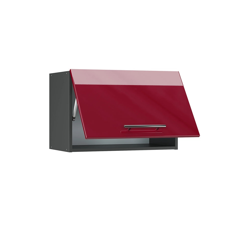 Vicco Pensile da cucina Rosso bordeaux lucido 60 cm Piatto