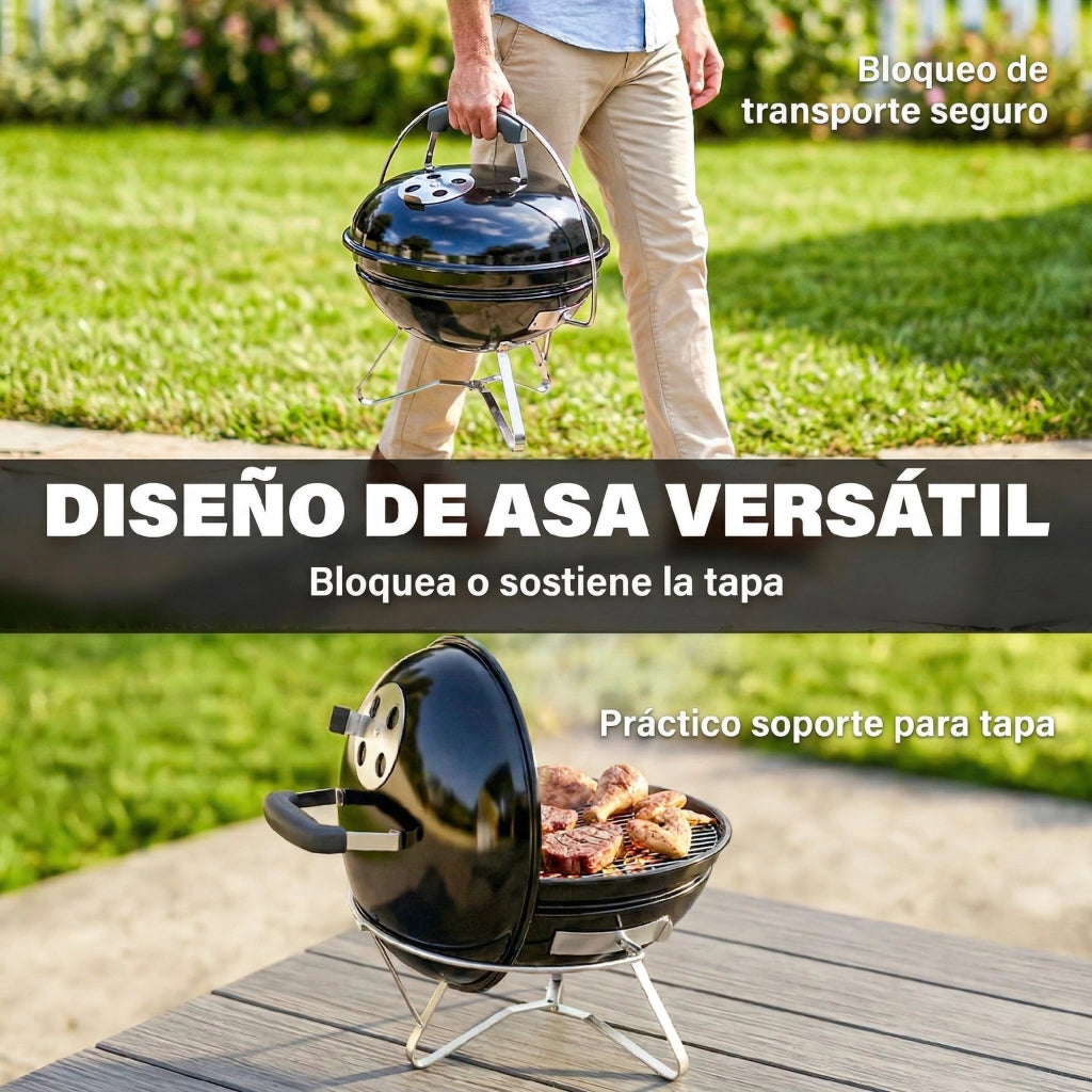 Barbecue a Carbone Portatile ¨C zephmum ¨C Nero ?41x44 cm