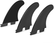Fin per Paddleboard FCS2 G5 Nylon - Accessori Surf Flessibili - Nero - Set di Vele - 3 Pezzi - Adatto per Paddleboard e Surfboard