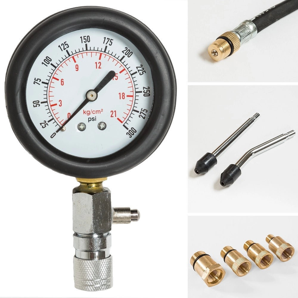 Trade Shop - Kit Tester Pressione Di Compressione Per Motori Misuratore Auto Pistone Cilindri -