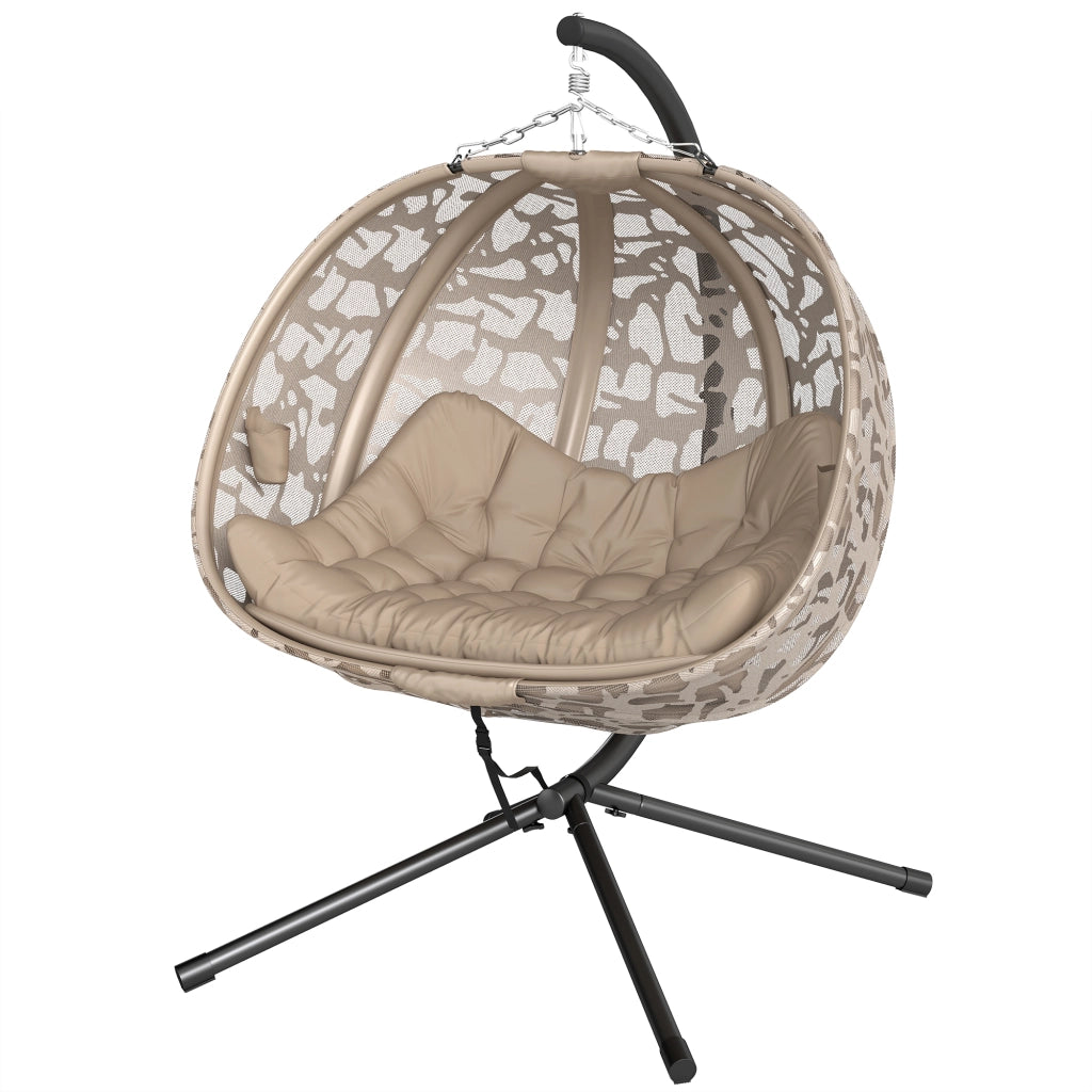 Poltrona a dondolo sospesa per 2 persone ¨C zephmum ¨C Sand, 130x103x172 cm