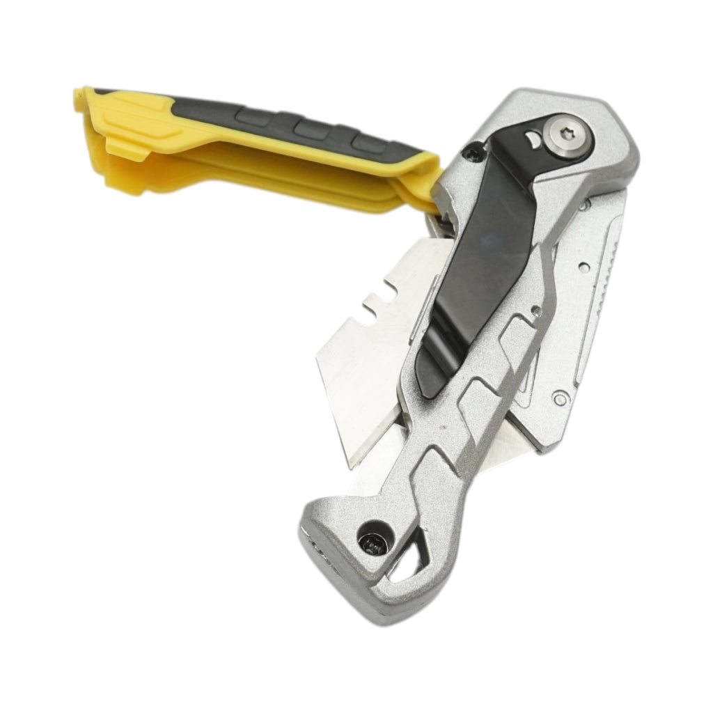 Coltello pieghevole professionale con lama in acciaio SK5 da 19 mm e corpo in alluminio Crownman per impieghi gravosi.