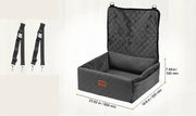 Autostoel per cani - acqua resistente - con cintura di sicurezza - per cani fino a 18 kg - 60 x 50 x 19 cm - nero