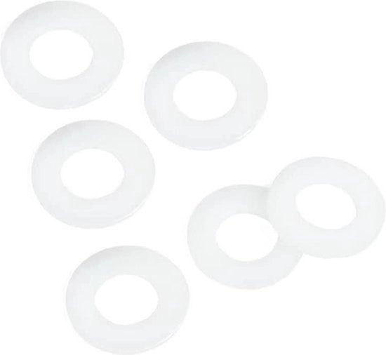 Ganci di chiusura bianchi piatti isolanti in nylon, M22 x 42 x 30 mm (10 pezzi)