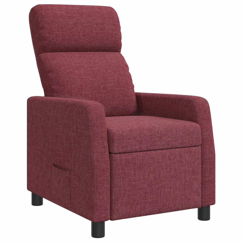 Divano Sedia-Poltrona reclinabile Rosso Vino Tessuto 962517