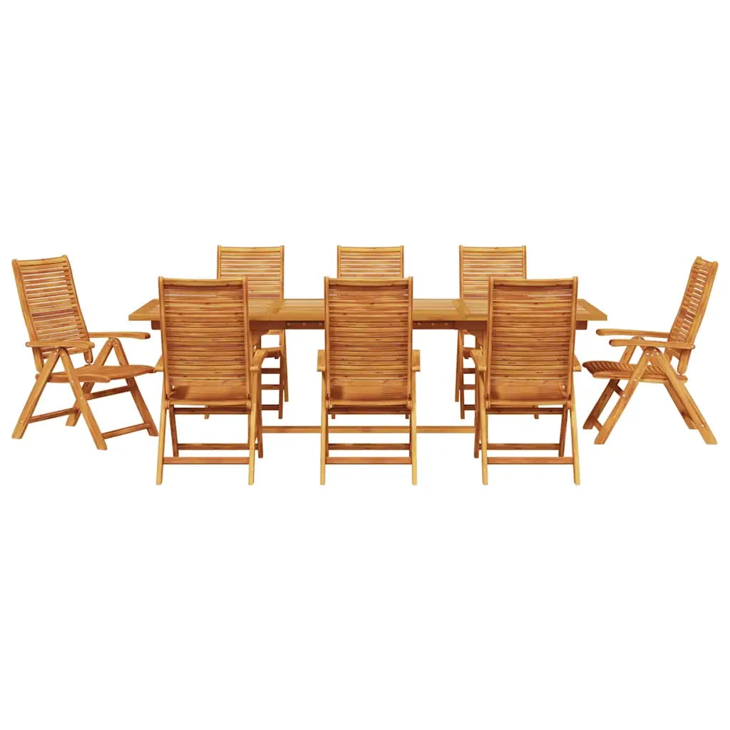 Set da Pranzo per Giardino 9 pcs Marrone