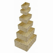 Trade Shop - Set 6 Pz Scatola In Tessuto Organizer Armadio Scaffali Porta Oggetti Beige 79069 -