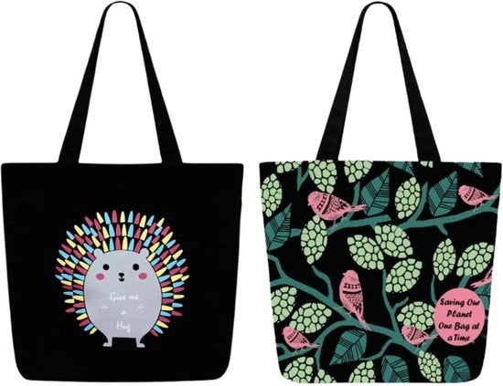 Borsa a Spalla Grande con Tasca Interna per Scuola, Borsa da Lavoro, Borsa da Donna, Modello Sparrow Naturale e Nero, Utility