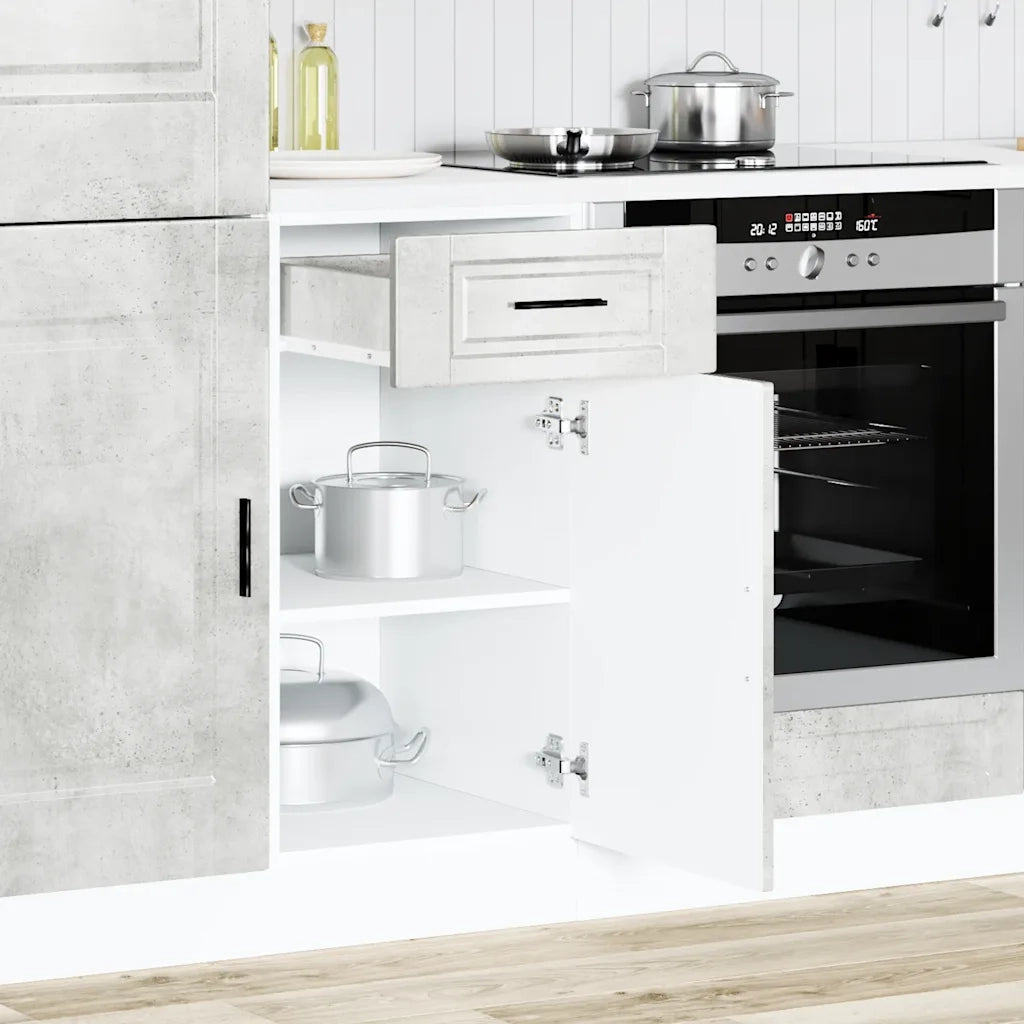 vidaXL Base da Cucina Porto Grigio Cemento in Legno Multistrato