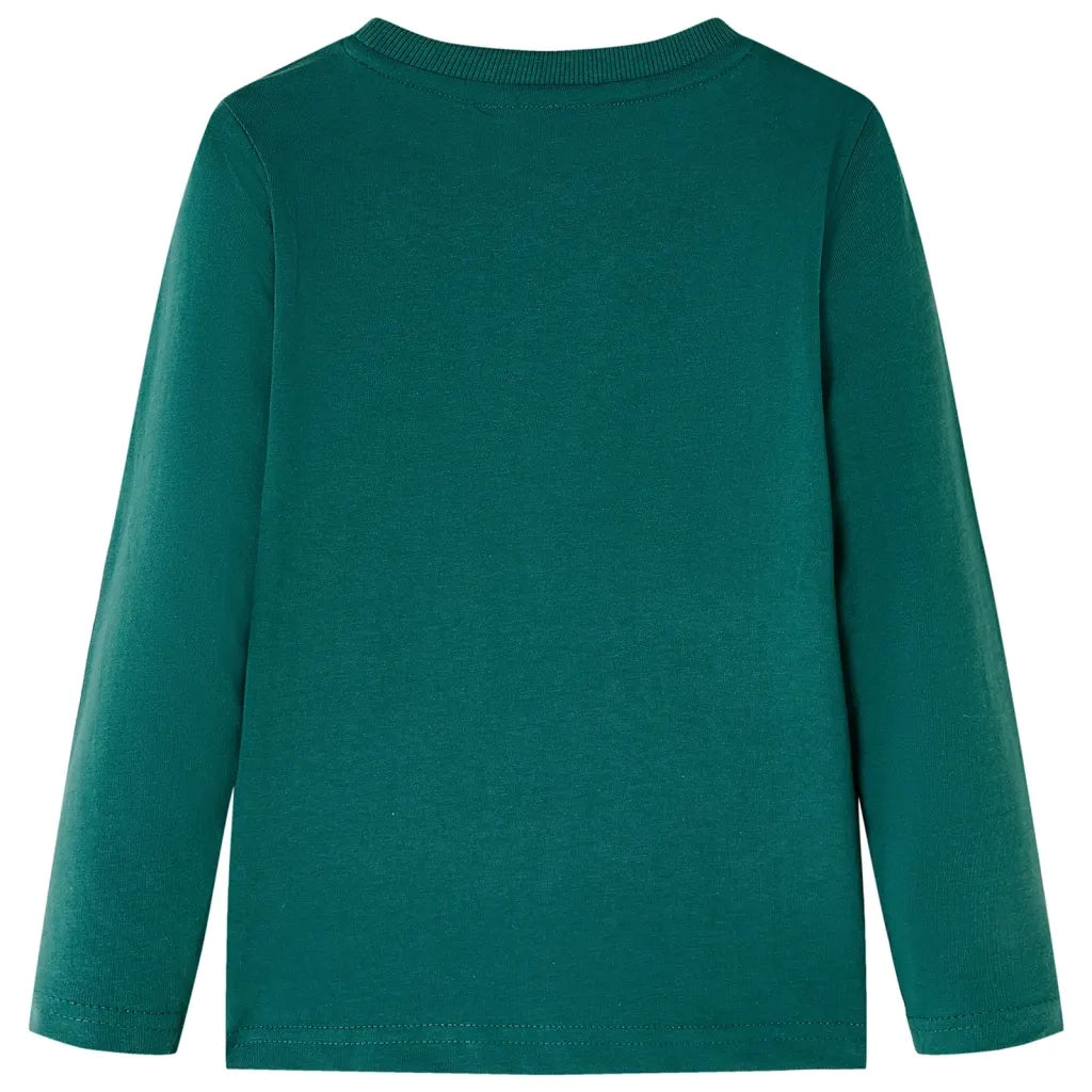 Maglietta da Bambino a Maniche Lunghe Verde 128cod mxl 108313