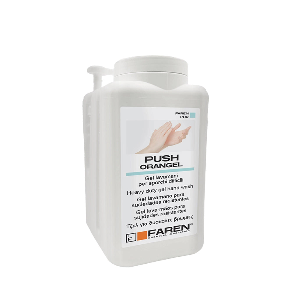 GEL LAVAMANI CON ABRASIVO PUSH ORANGEL LAVA MANI 5000ml PROFESSIONALE FAREN