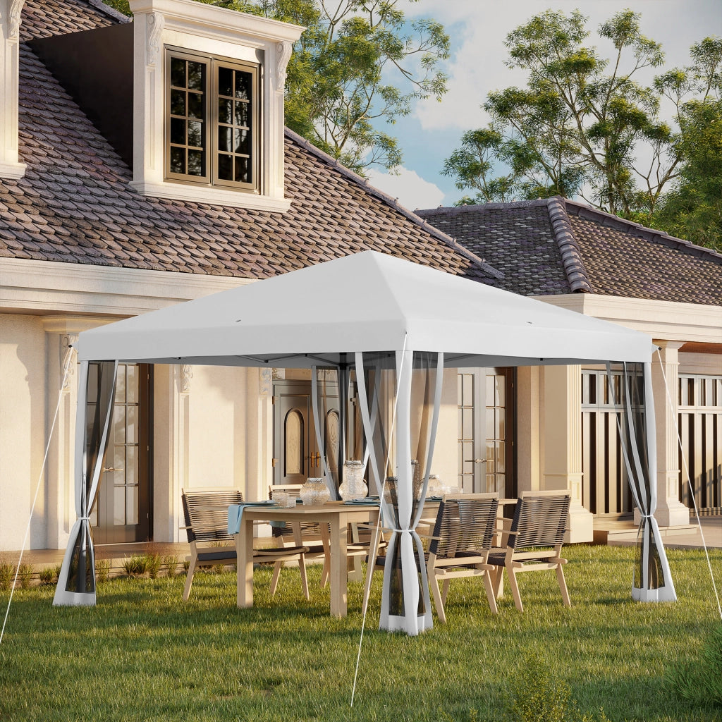 Tonnelle pop-up per giardino ¨C zephmum ¨C crema 3x3 m con zanzariere e borsa