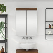 Mobiletto per specchio da bagno con porta TULUM Rovere Marrone 880368