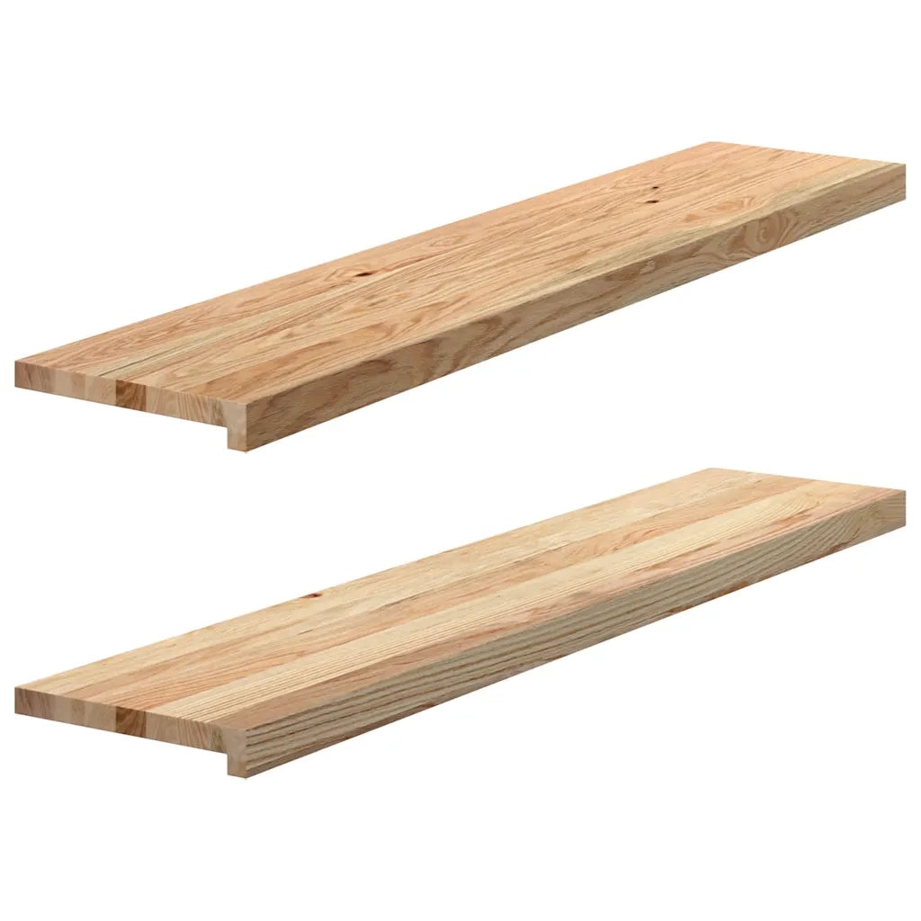 Gradini 2 pz 120x30x2 cm in Rovere Massello Non Trattato 3283783
