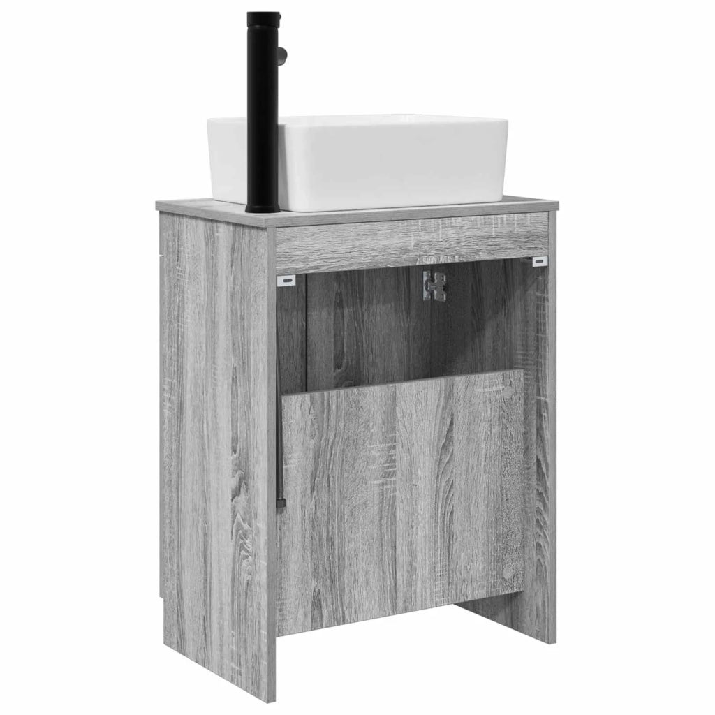 Mobile da bagno con lavabo Sonoma grigio 54 x 35 x 83 cm 890135