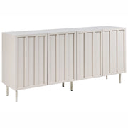 Credenza beige chiaro MDF 4 ante Gambe in metallo Cashmere Design moderno Camera da letto