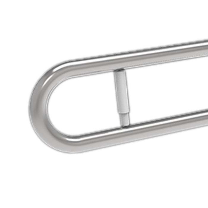 Barra maniglione ribaltabile cm 83 con porta rotolo e piastra lunga inox lucido