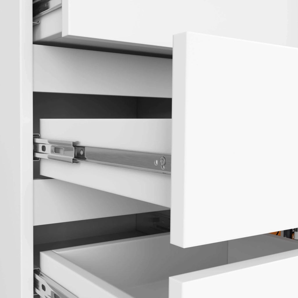 Cassettiera AKORD K80 Comò Bianca 80 cm 1 porta 5 cassetti 80x35x97 cm